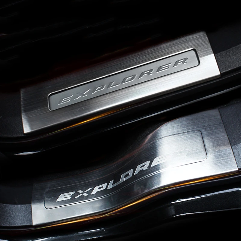 for Ford Explorer Inner Door Sill Scuff Plate step protector cover 2011