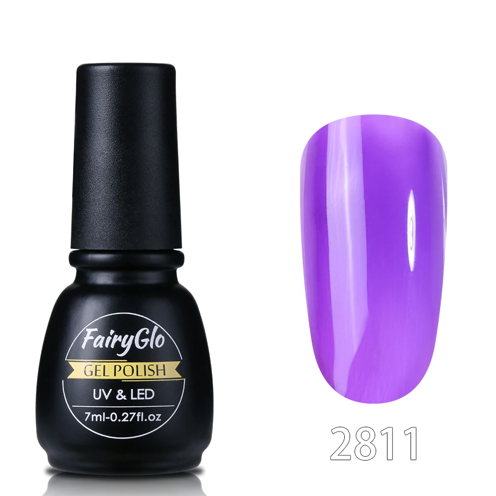 FairyGlo, 8 мл, титановый Серебряный Гель-лак для ногтей, металлический эффект, УФ-гель, лак для ногтей, Полупостоянный Гель-лак - Цвет: 2811