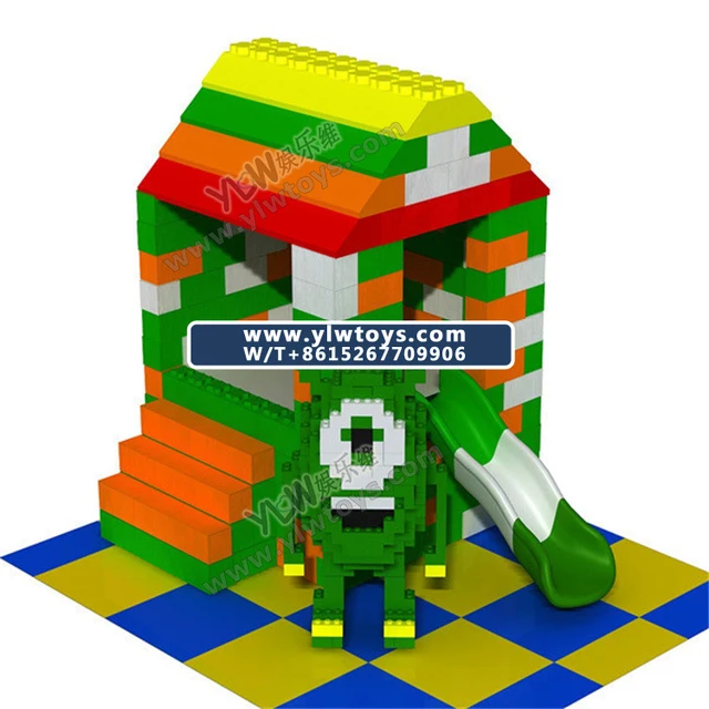 US $1180.00 DIY EPP block slide park for kids indoor playground soft toys YLW-EPP181123