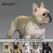 Mnotht 1/6 Escala Realista Pé Buldogue Francês Carve Resina Modelo Animal Cão Modelo Animal de Estimação Para 12in Acessórios Brinquedos Figura de Ação