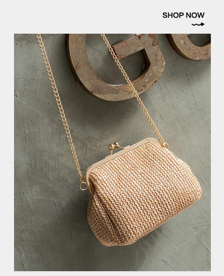 

Women's small bag summer vintage handbag chain brief women's fashion casual shoulder messenger bag mini clip bag casnu72