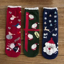 3 пары разноцветных женских зимних носков хлопковые рождественские подарки теплые мягкие удобные хлопковые зимние носки Soxs 10,25