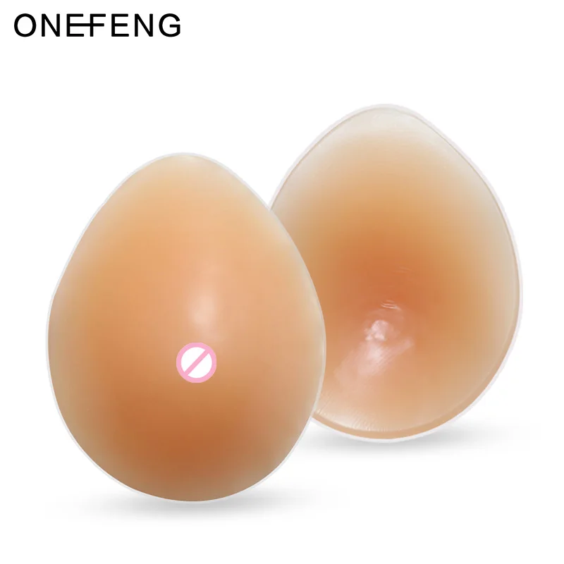 ONEFENG CT Hot Selling Silicone Fake Breasts Teardrop-Shaped Soft Pads Full  Ladies False Boobs 170-300g/Pair