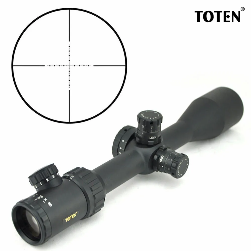 Охотничий прицел TOTEN 4 16x50DL с боковой фокусировкой оптический Mil Dot прицелы для