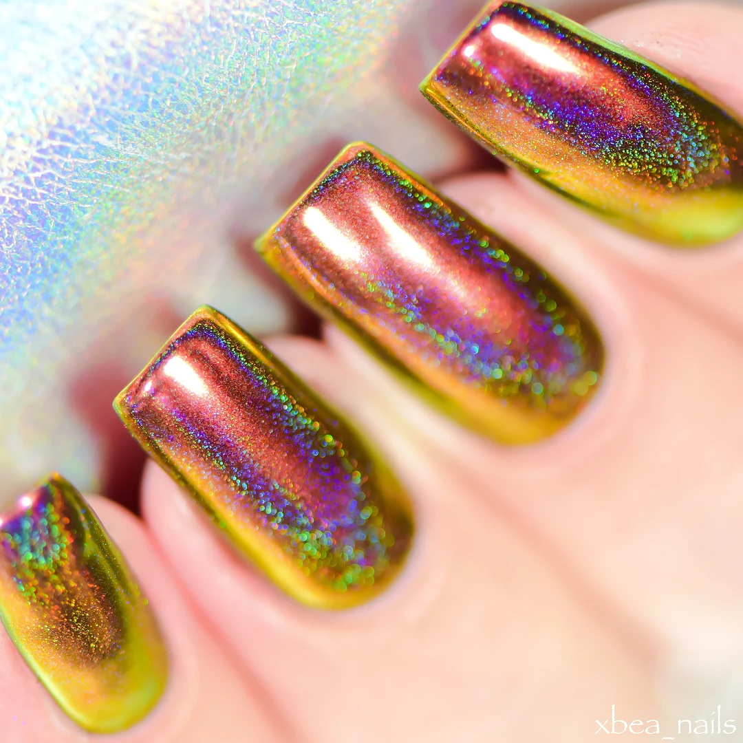 

2pcs/set Laser Nail Glitter Peacock Holographic Mirror Powder Laser Dust Nail Art Chrome Pigment Powder DIY Decorations 1pc