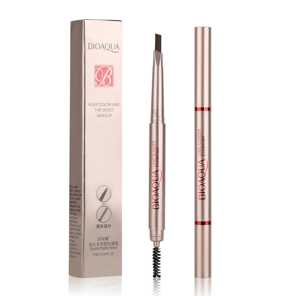 

1 Pc Natural Long Lasting Waterproof Double Head Eye Brow Eyeliner Eyebrow Pen Pencil With Brush Beauty Makeup Tool