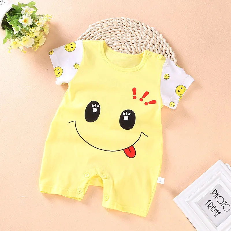 Verano Impresión de dibujos animados bebé mameluco manga corta mono infantil algodón recién nacido Bebés Ropa cute bebé ropa bebes Verano Impresión de dibujos animados bebé mameluco manga corta mono infantil algodón recién nacido Bebés Ropa cute bebé ropa bebes