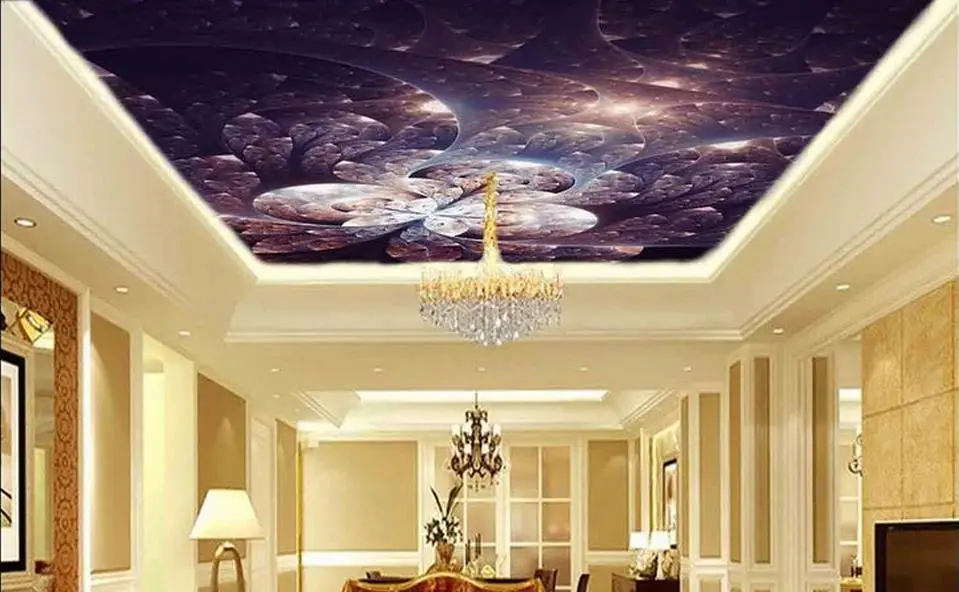 

Custom Wallpaper 3D Stereoscopic Ceiling Murals Abstract butterfly flower Wallpaper For wWalls 3 D Ceiling Home Improvement