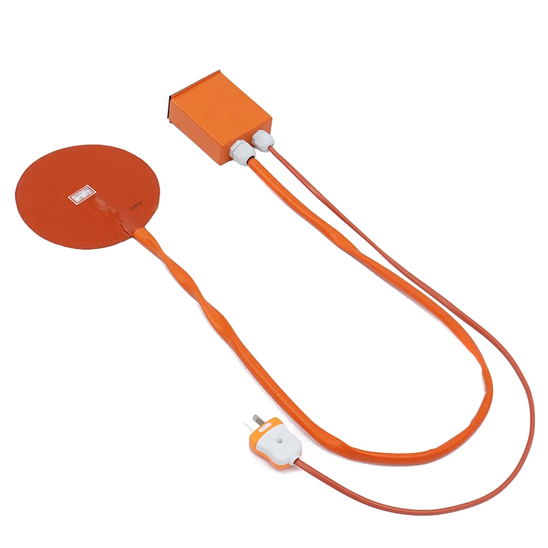 120 В/220 В 80 Вт круглый силиконовый нагреватель с ЖК-термостатом цифровой контроллер Силиконовые Электрические нагревательные колодки 6
