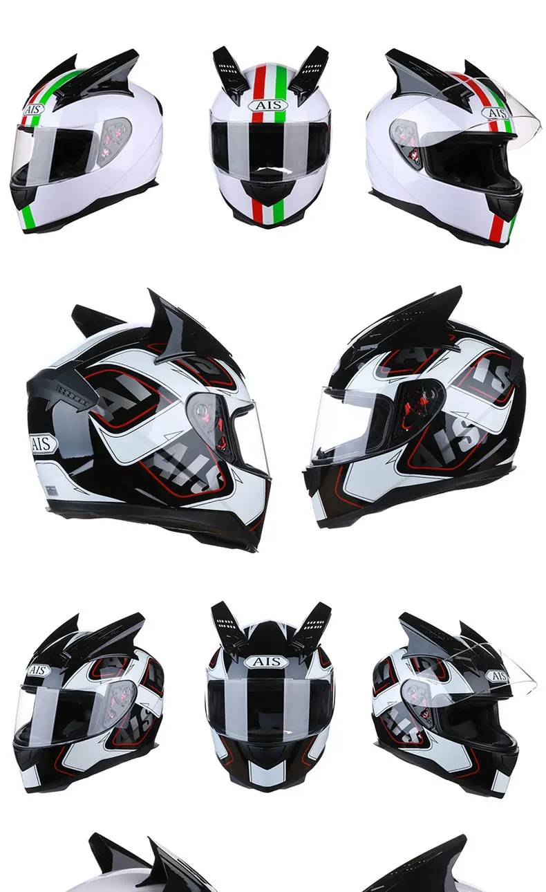 AIS Мото rcycle шлем мотоциклетный шлем cascos para moto с внутренним солнцезащитным козырьком двойные линзы модульный moto cross полный шлем