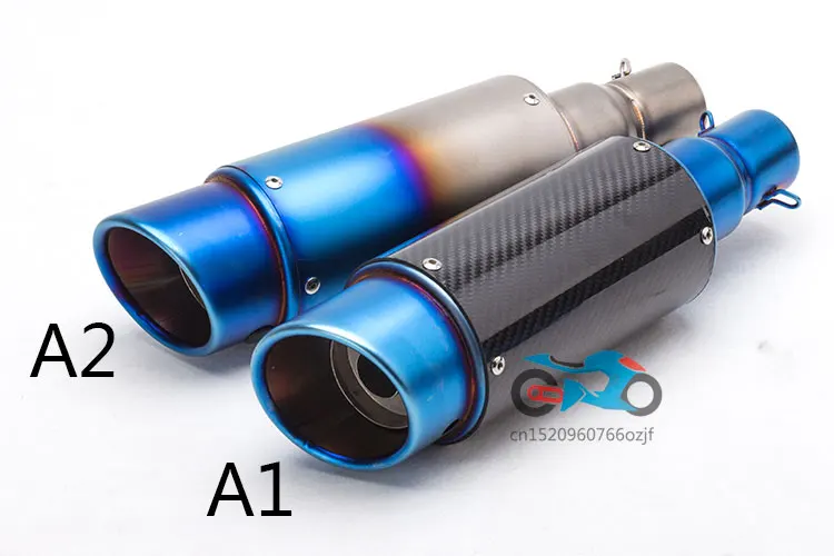 

36-51mm universal Carbon Fiber Motorcycle Exhaust Muffler Modified Exhaust Pipe z800 msx125 cbr600 cb750 bn600 With DB Killer