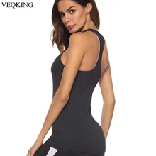 VEQKING S-2XL спортивный женский жилет для занятий йогой с открытой спиной, облегающие топы без рукавов для фитнеса и занятий спортом для бега, тренировок, йоги
