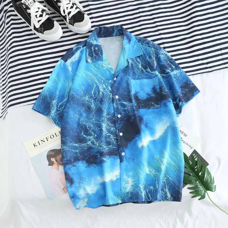 shirt 01 Новинка 3d гавайская рубашка мужская летняя стильная Алоха забавные Гавайские рубашки унисекс Harajuku Японская уличная повседневная одежда в стиле хип-хоп - Цвет: shirt 01