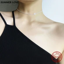 Настоящее 925 пробы, серебряное ожерелье-чокер с крестом и кругами, серебро 925, Женские Ювелирные изделия, вечерние, подарок collana SUMMERLOVE