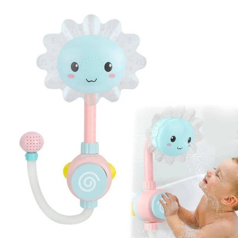 Fun Sunflower Baby Infantil Shower Faucet Spout Baby Bath Spout Babies Play Swimming Bathroom Toys Summer Bathing Recien Nacido