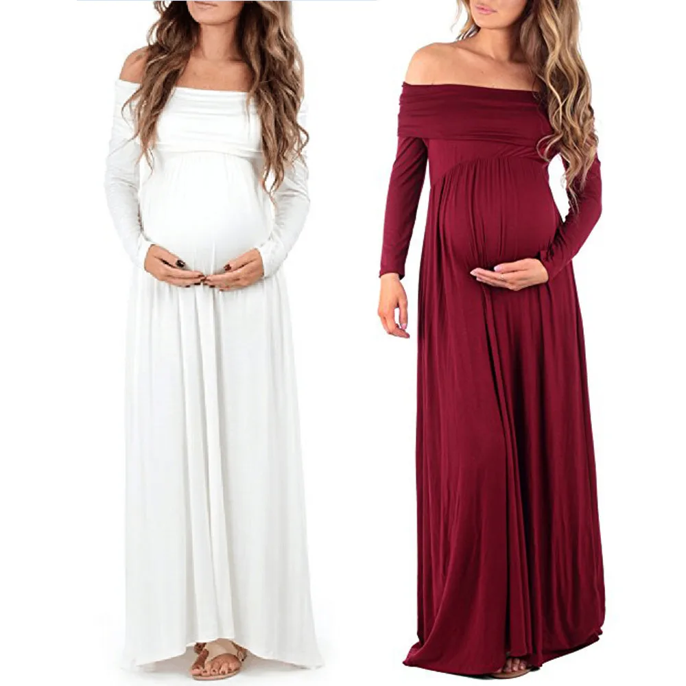 Buy New Maternity Dress for Photo Shoot Maxi Clothes