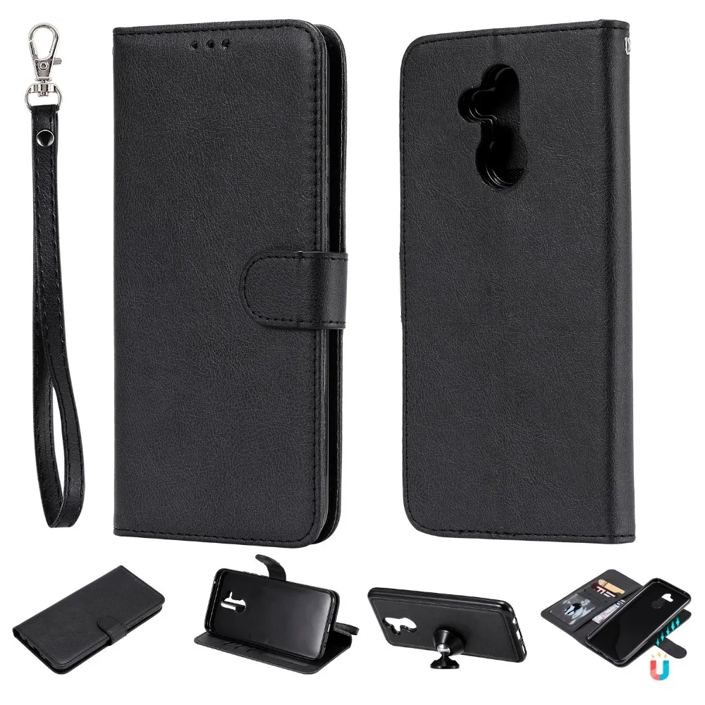 

For Huawei Mate 20 Lite Case 2 in 1 Detachable Leather Flip Folio Card Slot Magnetic Wallet Case Cover for Huawei Mate 20 Lite