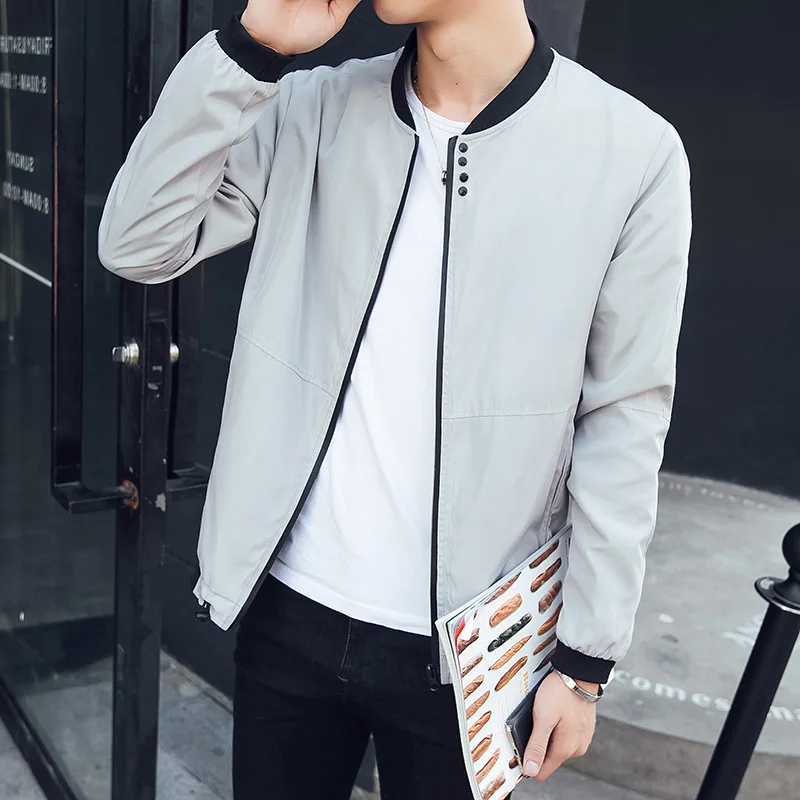 2018 men's spring a new jacket Wave type of cultivate one's morality ...