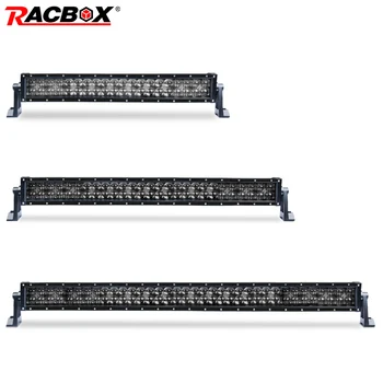 

RACBOX 400W 300W 200W 22 32 42 inch Straight/Curved LED Light Bar Black 5D Lens Super Chips Combo Beam For Offroad UAZ 4x4 4WD