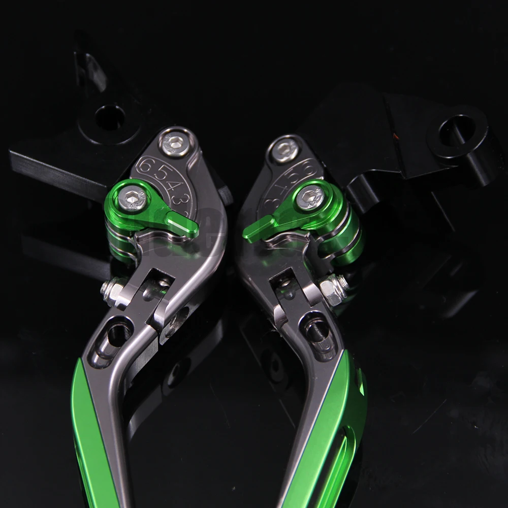 Лазерный новый логотип зеленый + титановый для Kawasaki Z125/ Z125 Pro 2016 CNC регулируемые
