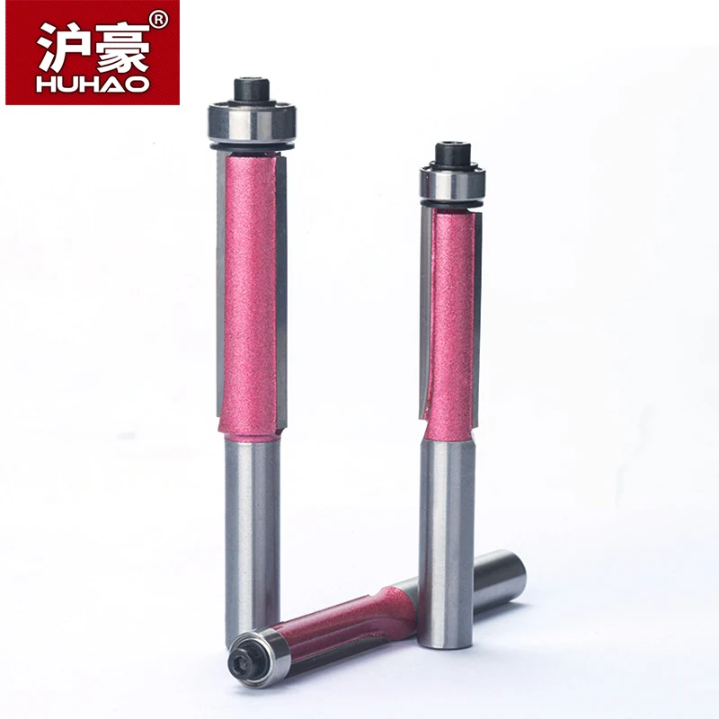 HUHAO 1pc 8mm Shank Woodworking Flush Trim Router Bits For Wood Industrial Grade Trimming Cutters W