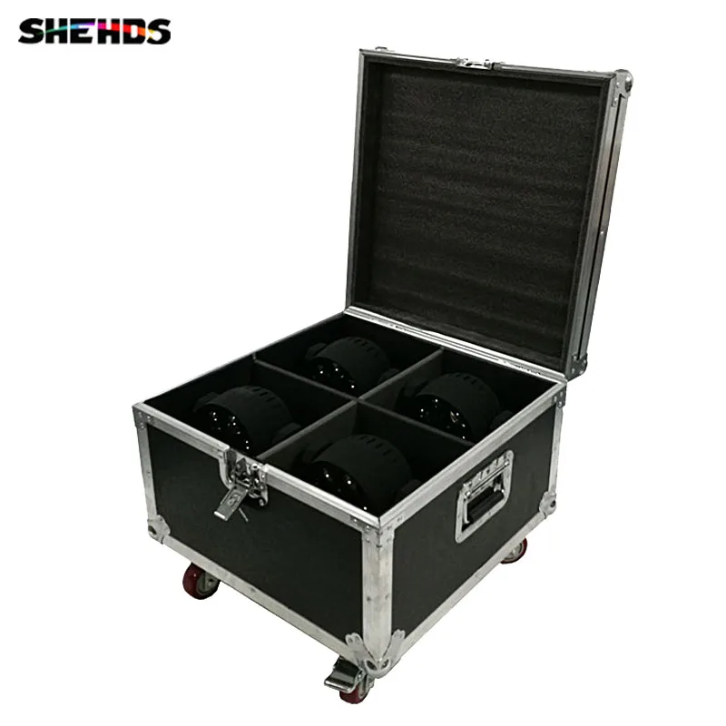

Flight Case with 4 pieces LED 6x15W RGBW Bee Eye Stage Beam+ Wash Light effect 11/14 Channels Beam Light Party Disco Show