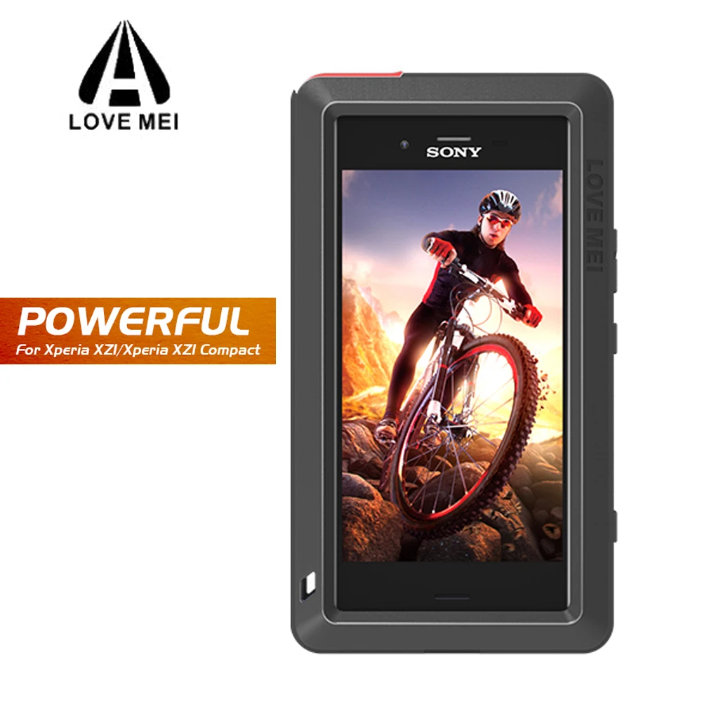 

LOVE MEI Powerful Metal Case for Sony Xperia XZ1 Heavy Duty Aluminum Shockproof Doom Cover Phone case for Xperia XZ1 Compact