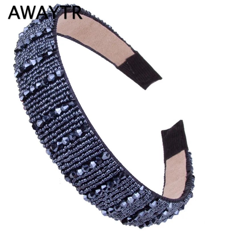 AWAYTR романтические ободки расшитые бисером трендовые ленты Головные уборы аксессуары для волос для женщин Свадебная Тиара ювелирные изделия подарок