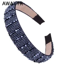 AWAYTR романтические ободки расшитые бисером трендовые ленты Головные уборы аксессуары для волос для женщин Свадебная Тиара ювелирные изделия подарок