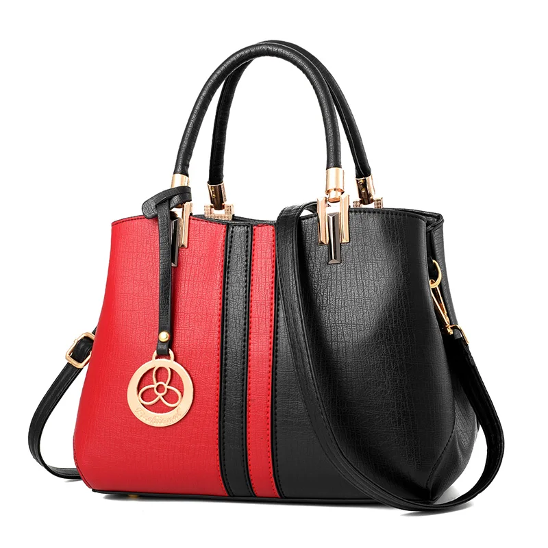 

fashion patchwork Women Bag Female Briefcase Handbag OL Shoulder Bag PU Messenger Bags Casual Crossbody Bags Purse Satchel Tote