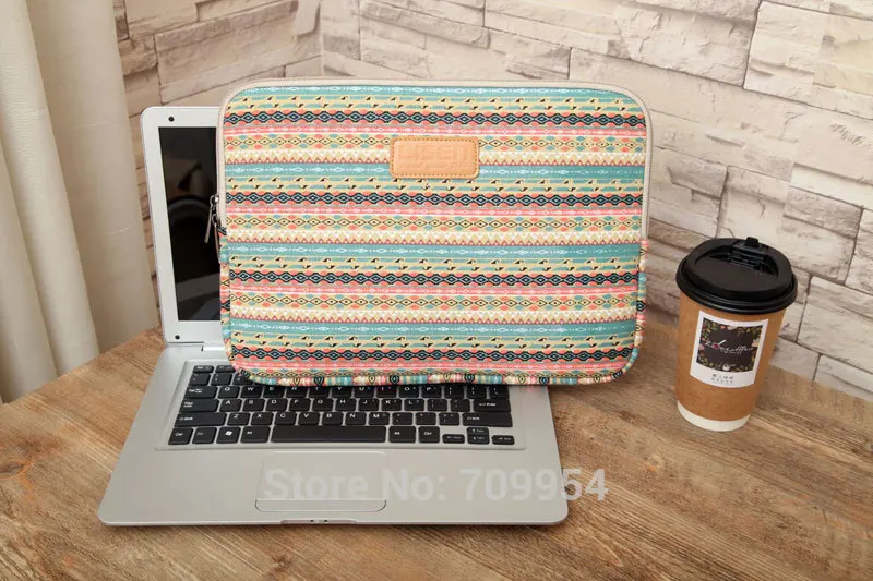

Bohemian Style Laptop Case Canvas Computer Bag Sleeve Pouch 8"9"10"11"12"13"13.3"14"15"15.4"15.6" Cover For Acer Lenovo Macbook