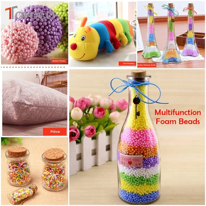 TOFOCO 500ml/Bottle DIY Snow Mud Particles Accessories Slime Balls Small Tiny Foam Beads For Floam Filler For DIY Supplies 2-4mm TOFOCO 500ml/Bottle DIY Snow Mud Particles Accessories Slime Balls Small Tiny Foam Beads For Floam Filler For DIY Supplies 2-4mm