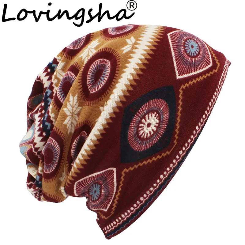 LOVINGSHA осень-зима тонкая шапка Многофункциональный Для женщин Skullies шапочки классические дизайнерские шляпы для Для мужчин модные Feminino шарф ...