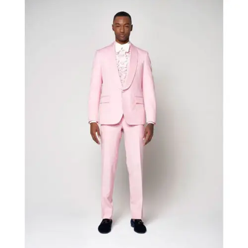 light pink men suit groom tuxedo slim fit 2 pieces wedding light pink suit jacket mens
