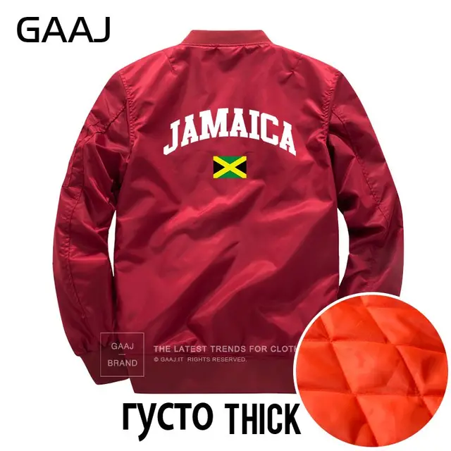 GAAJ Jamaica Flag Jackets Men Fashion 6XL 7XL 8XL Jacket Windbreaker