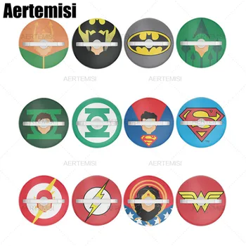 

Aertemisi Phone Holder 360 Rotation Ring Stand Grip Car Mount for Smartphones and Tablets Green Lantern Superman Flash
