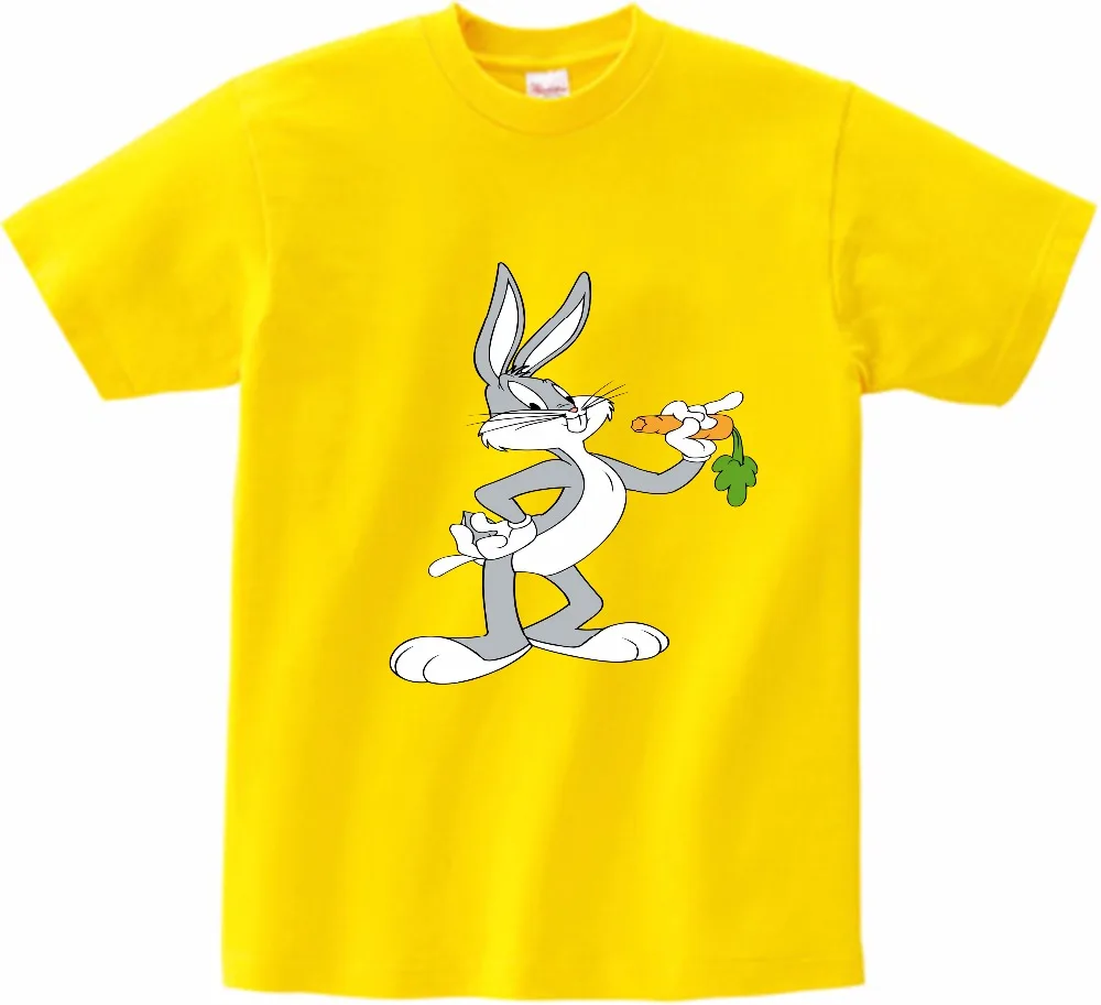 

2019 Natural Cotton Looney Tunes Daffy Duck Mugshot Funny T Shirt for kids summer boy and girl tshirt short sleeved shirt MJ