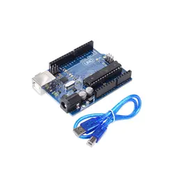 UNO R3 развитию ATmega328P для Arduino DIY KIT с контактный проводник с USB кабель