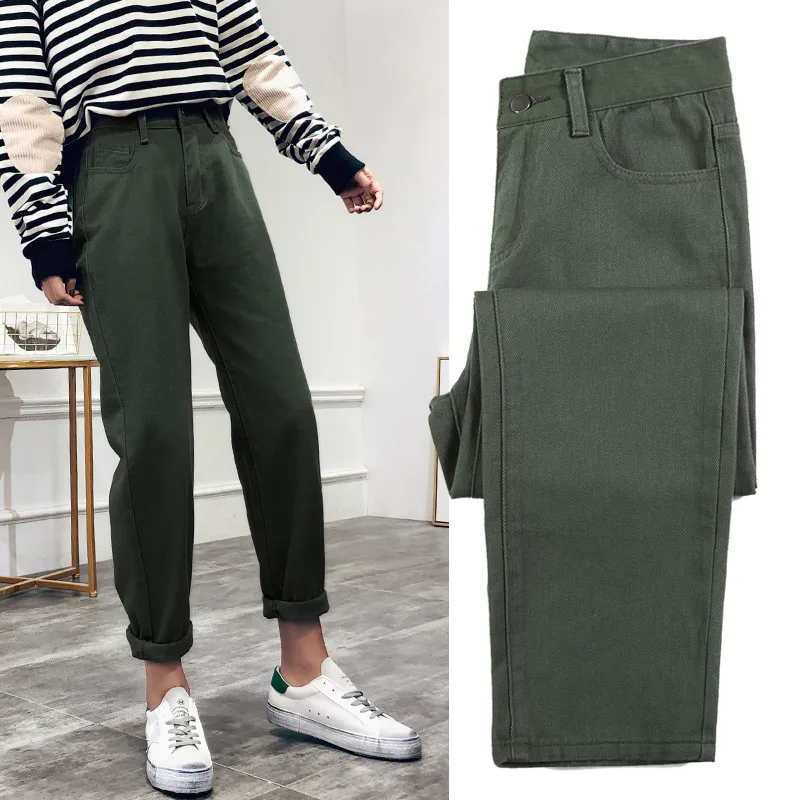 jeans woman plus size black beige green mom jeans high waisted boyfriend jeans for women Straight Casual Cotton 2019 fashion jeans woman plus size black beige green mom jeans high waisted boyfriend jeans for women Straight Casual Cotton 2019 fashion