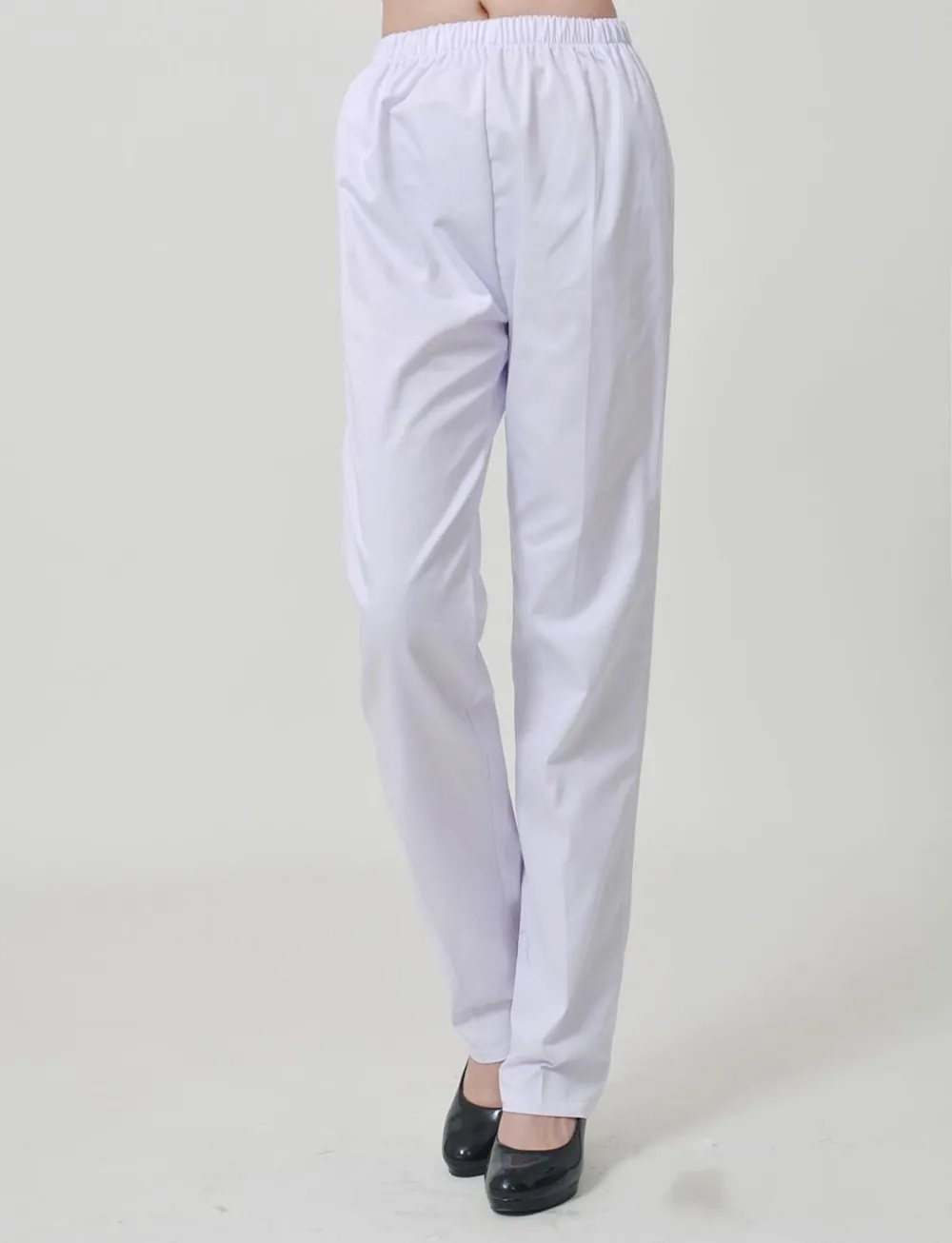 Женская медицинская форма для больниц, медсестры, брюки белого цвета, рабочие брюки, эластичные медицинские брюки, женские брюки из 100%