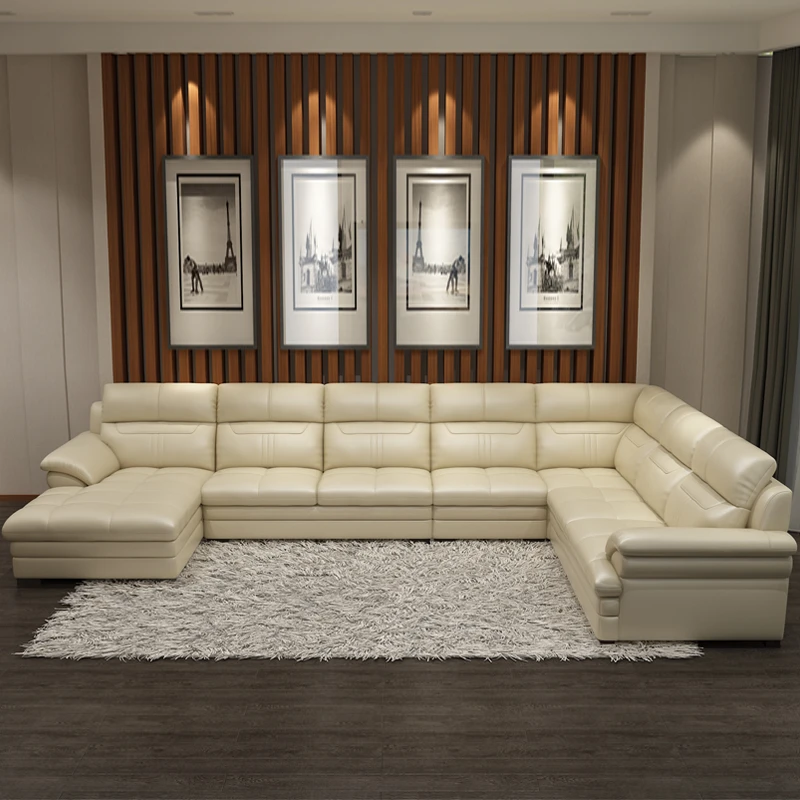 Nuevo Modelo en forma de U moderno Italia cuero auténtico seccional últimos muebles de esquina sofá sala de estar diseños de imágenes|Sofás para sala de estar| - AliExpress