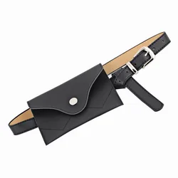 Women Cover Waist Packs Casual Solid Leather Wallet Portable Phone Holders Buckle Bags Women Cover Waist Packs Casual Solid Leather Wallet Portable Phone Holders Buckle Bags