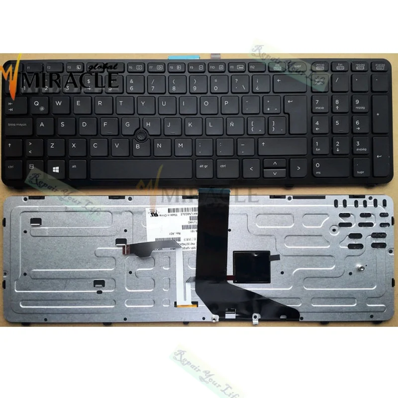 

For Hp zbook 15 Backlit keyboard SP LA for hp zbook 17 Latin Laptop keyboard New Original mp-12p26laj698w pk130tk2a24 test good