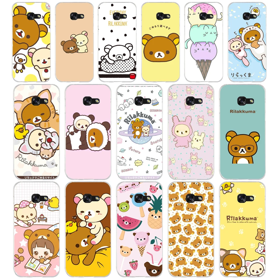 85AQ Забавный Милый мультяшный Rilakkuma мягкий Силиконовый ТПУ чехол для телефона Samsung
