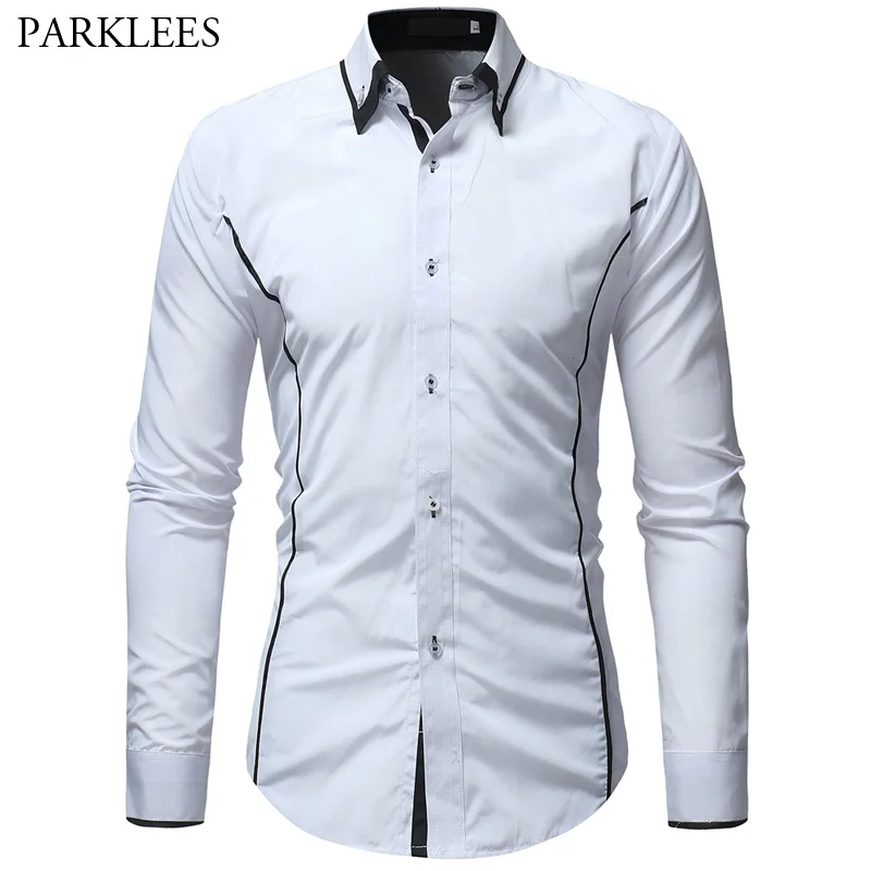 Buy Mens Button Down Dress Shirts Casual Slim Fit Hit