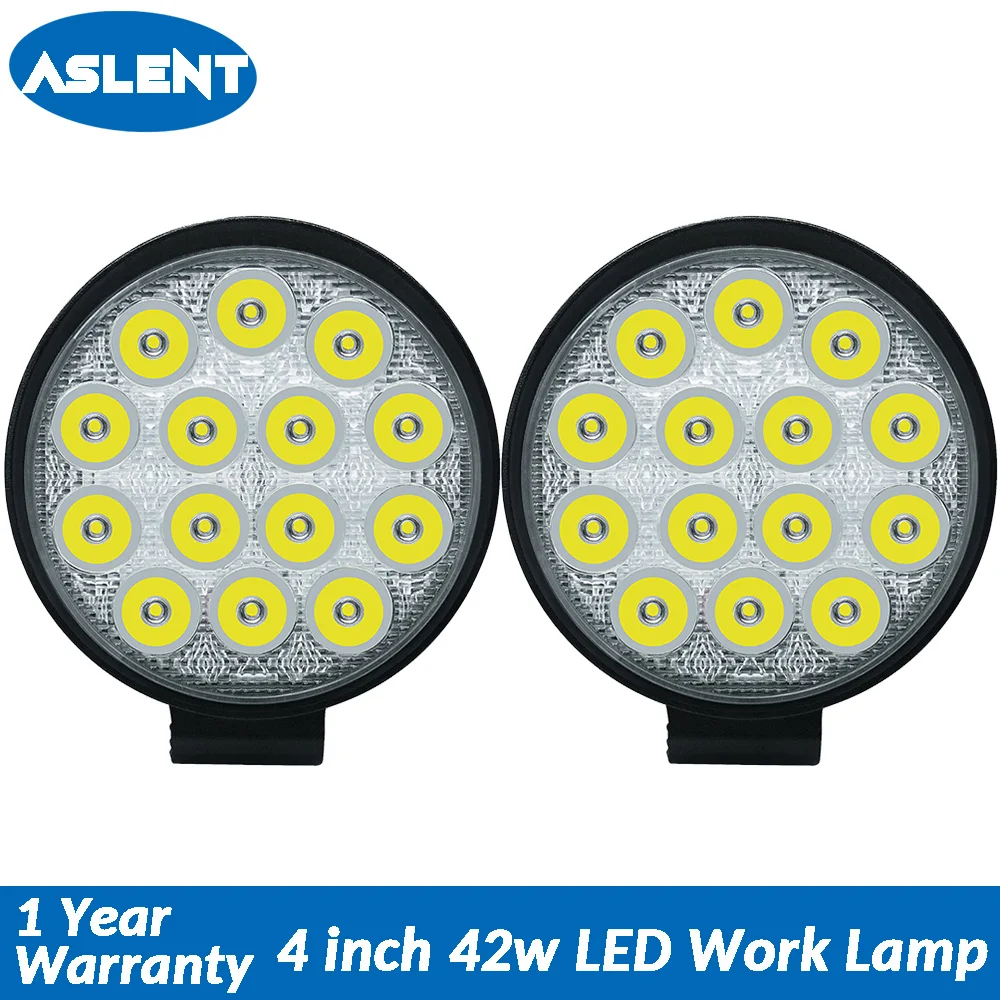 Aslent 4 inch 42W 4200lm Round Led Work Light Bar Spot font b lamp b font