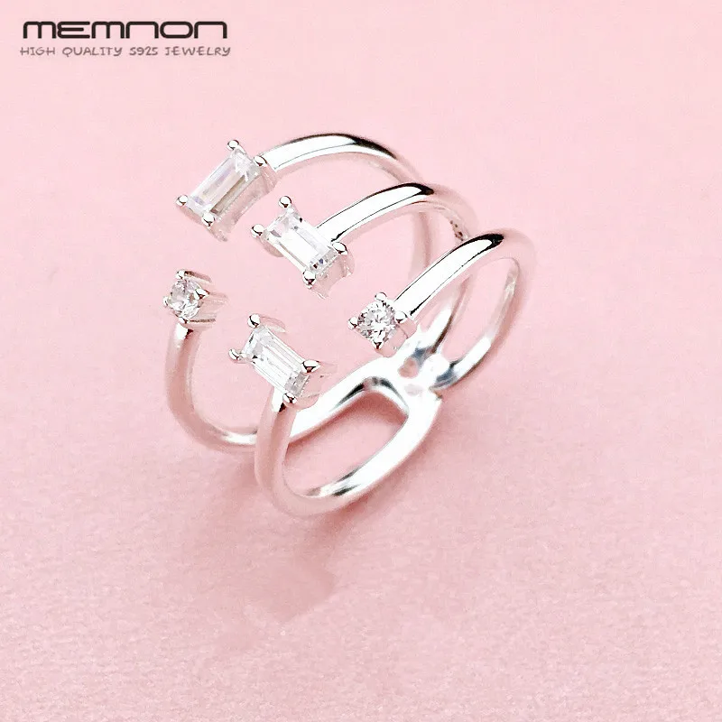 

Memnon Christmas winter Fine silver 925 jewelry Shards of shine Ring 925 Sterling Silver Rings for women anillo fashion Jewelry