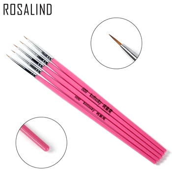 

Rosalind 5PCS/sET Nail Brush Acrylic UV Gel Nail Art Paint Drawing Pen Liner Brush For Manicure Tools For Nail Art Beauty