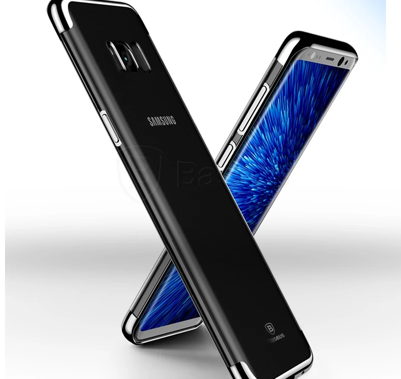 Baseus Transparent Case For Samsung Galaxy S8 Cases 360 Electroplating Hard Plastic Shell Cases For Galaxy S8 S8 Plus Case (3)