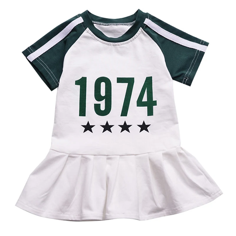 

DZIECKO Summer Baby Teenis Dress Girls Sports Dress Letter Print Costume Casual Princess Girls Dress Baby Infant Dress 1 2 3 4 5